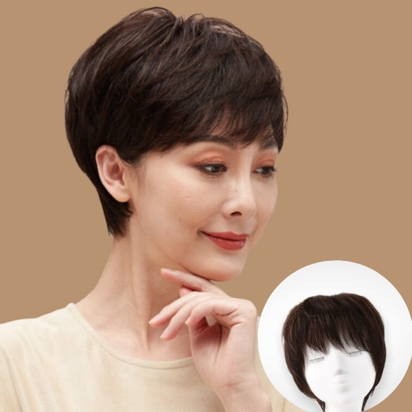 tóc giả trung niên giá tốt Tháng 2 2023 Phụ kiện tóc  Mua ngay Phụ Kiện   Trang Sức Nữ  Shopee Việt Nam